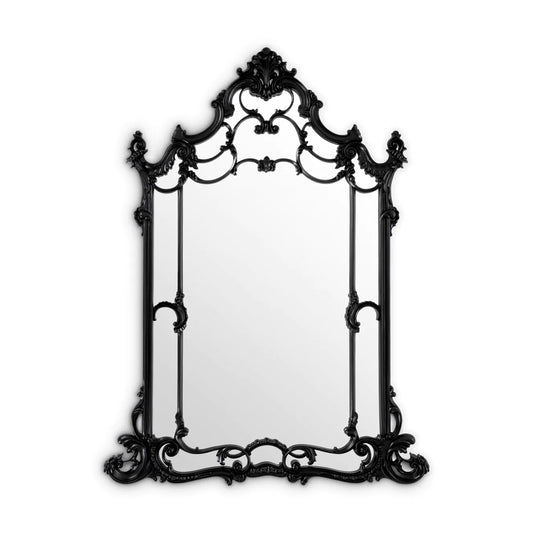 Oglinda cu rama neagra sculptata