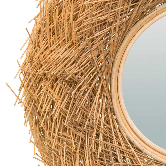 Oglindă din ratan Ø100 cm