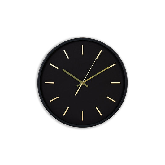 Ceas de perete negru Ø 35 cm