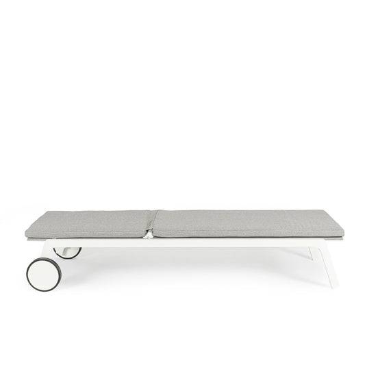 Şezlong OPERA alb/gri