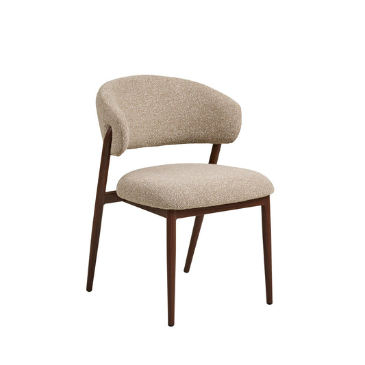 Scaun dining LYRA Bej & Nuc Închis