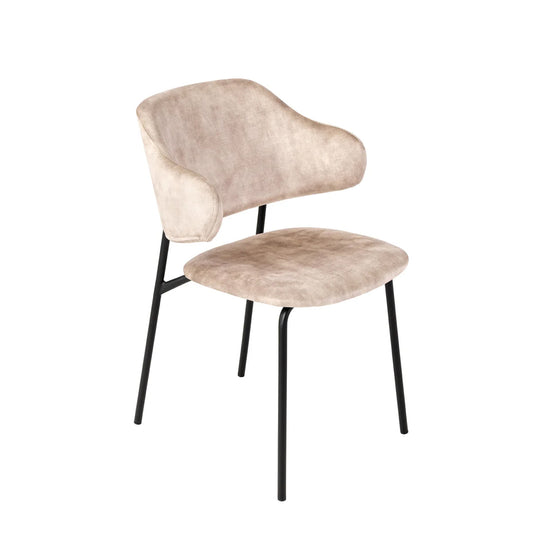 Scaun dining VIVIEN – catifea bej pudrat