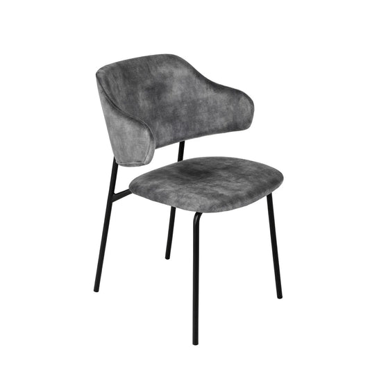 Scaun dining VIVIEN – catifea gri
