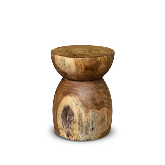 Taburet din lemn de tec Ø30x40 cm