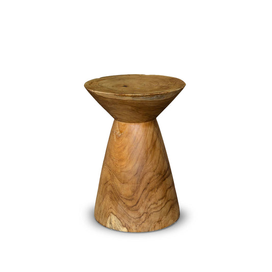 Taburet din lemn de tec Ø30x40 cm