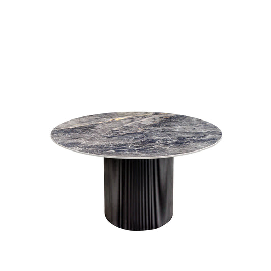 Masă dining LYSA - neagră Ø120 cm