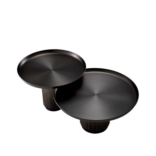 Set 2 mese cafea cu picior din sticla