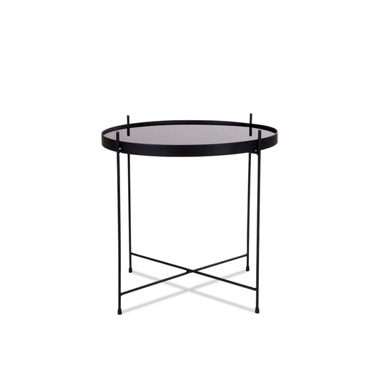 Masa cafea neagra Nissa Ø 48 cm