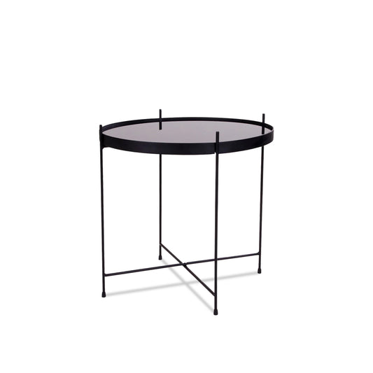 Masa cafea neagra Nissa Ø 48 cm