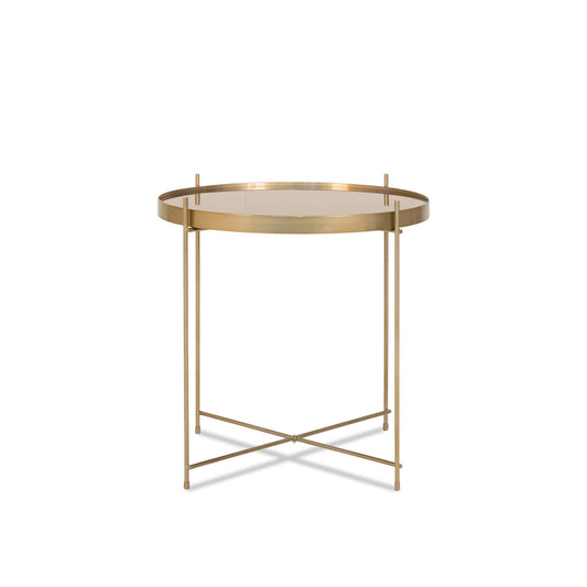 Masă cafea aurie NISSA Ø 48 cm