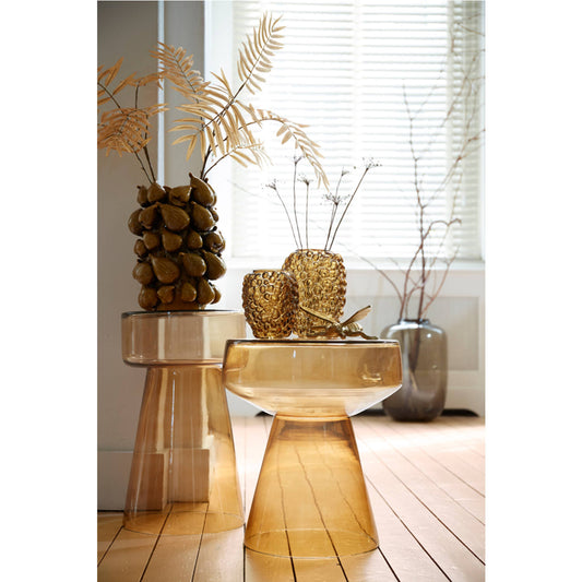 Măsuţă laterală din sticlă COLOS Ø37x44 cm