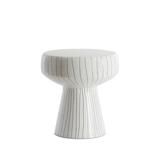 Măsuţă laterală albă GALA Ø38x42 cm