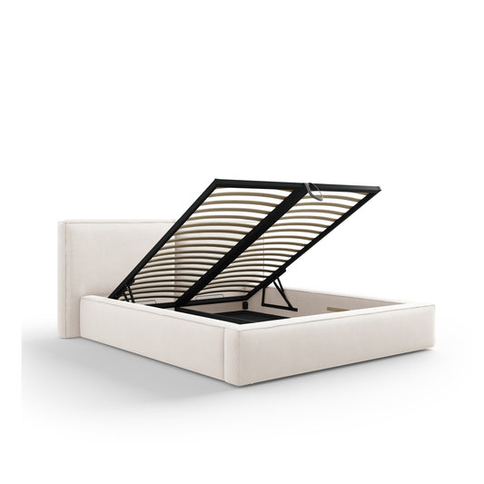 Pat VEGA L214 în ţesatură structurată bej deschis pentru saltea 160x200 cm