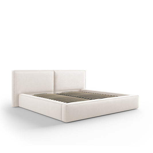 Pat VEGA L254 în ţesatură structurată bej deschis pentru saltea 200x200 cm