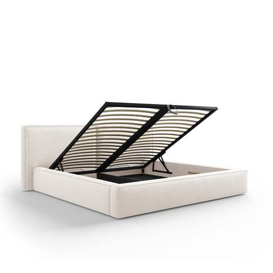 Pat VEGA L254 în ţesatură structurată bej deschis pentru saltea 200x200 cm