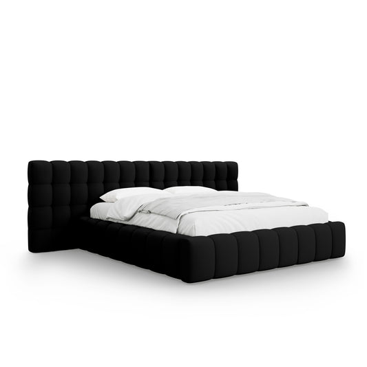 Pat ASTORIA CLASS L250 în ţesatură structurată neagră pentru saltea 160x200 cm