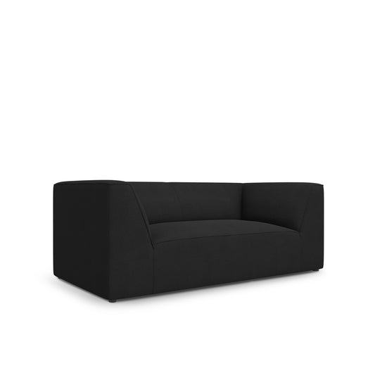 Canapea RENO 2L în ţesatură structurată neagră