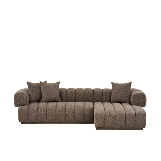 Canapea de colț BRIXTON maro DR L 293 cm