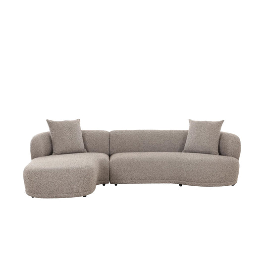 Canapea de colţ bej închis MONROE ST L 297 cm