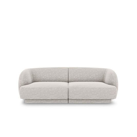 Canapea LINEA 2L în ţesatură de chenilă gri deschis