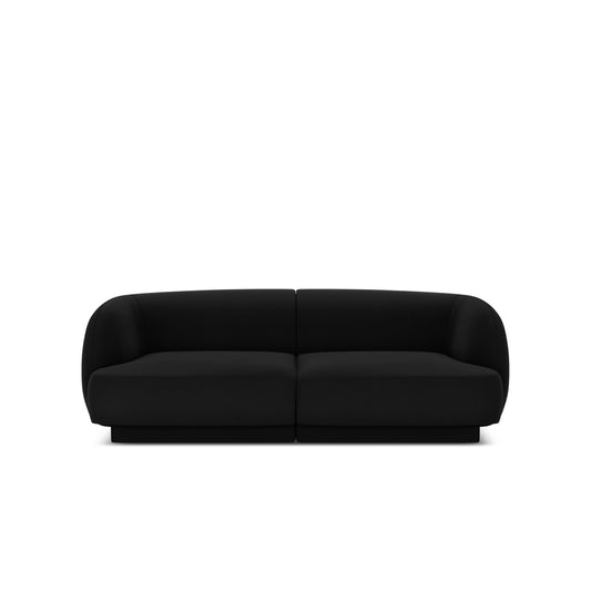 Canapea LINEA 2L în catifea neagră
