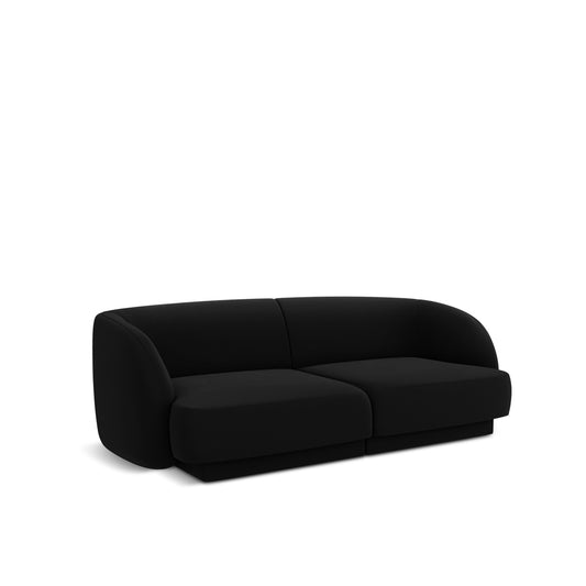 Canapea LINEA 2L în catifea neagră