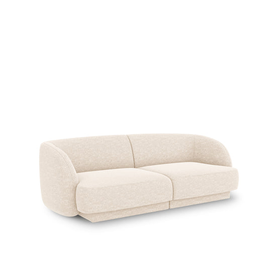 Canapea LINEA 2L în ţesatură de chenilă bej