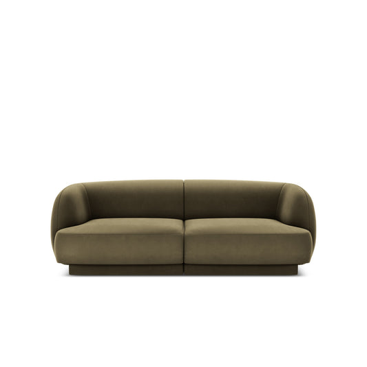 Canapea LINEA 2L în catifea verde