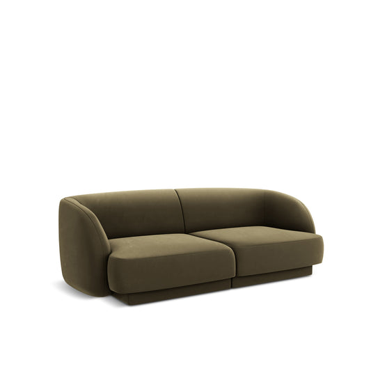 Canapea LINEA 2L în catifea verde