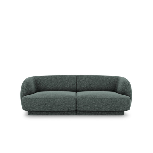 Canapea LINEA 2L în ţesatură de chenilă verde