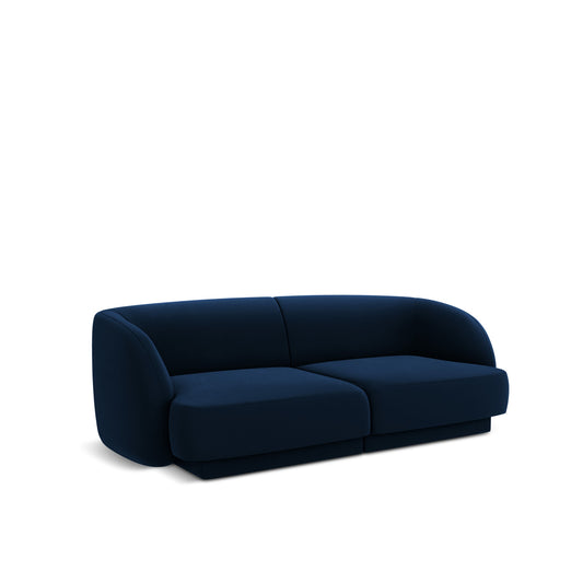 Canapea LINEA 2L în catifea bleumarin