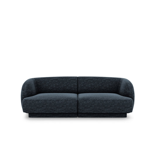 Canapea LINEA 2L în ţesatură de chenilă bleumarin