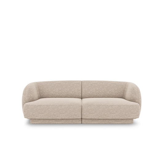 Canapea LINEA 2L în ţesatură de chenilă bej închis