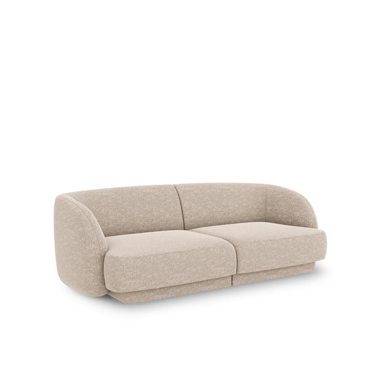 Canapea LINEA 2L în ţesatură de chenilă bej închis