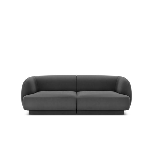 Canapea LINEA 2L în catifea gri închis