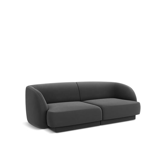 Canapea LINEA 2L în catifea gri închis