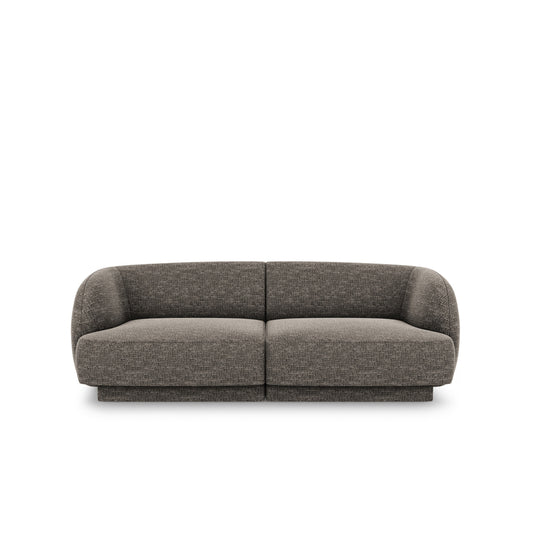 Canapea LINEA 2L în ţesatură de chenilă gri închis