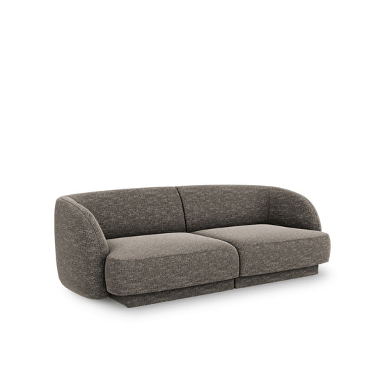 Canapea LINEA 2L în ţesatură de chenilă gri închis