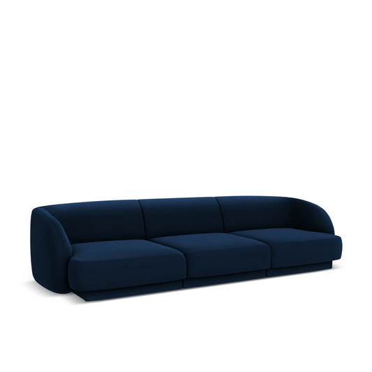 Canapea LINEA 3L în catifea bleumarin