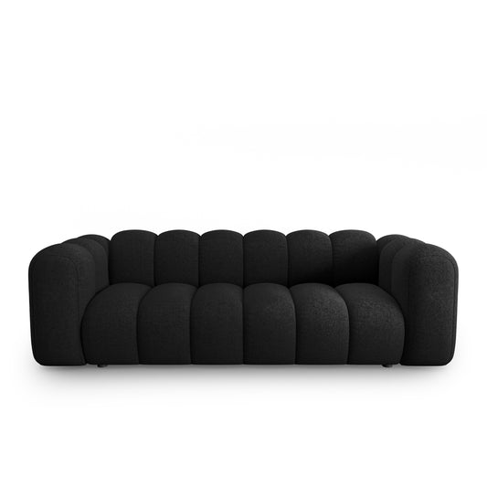 Canapea PICCADILLY 3L în ţesatură de chenilă neagră