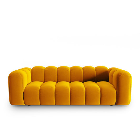 Canapea PICCADILLY 3L în catifea galbenă