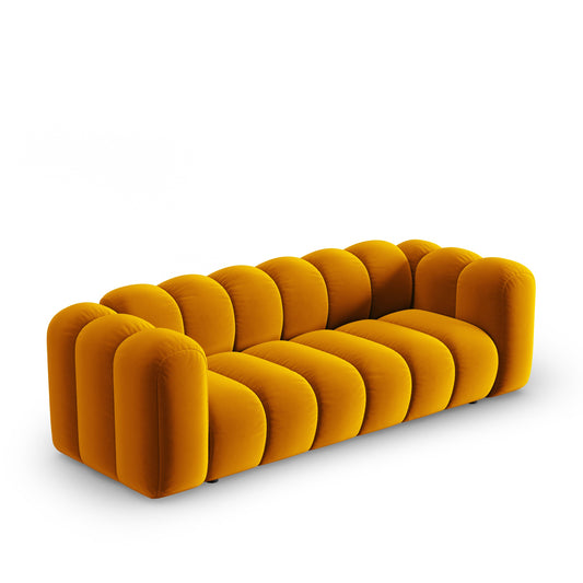 Canapea PICCADILLY 3L în catifea galbenă