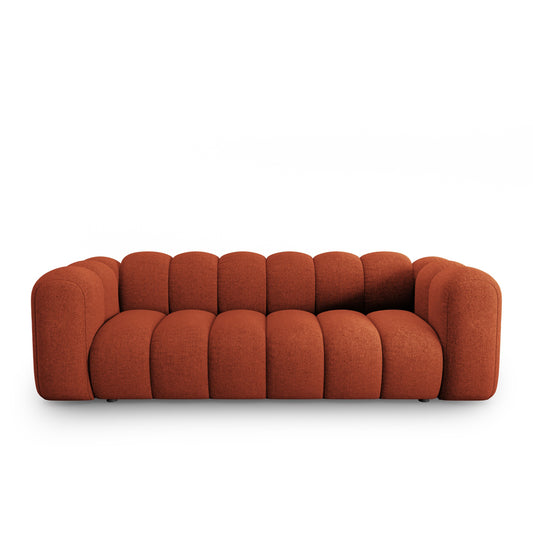 Canapea PICCADILLY 3L în ţesatură de chenilă roşu terracotta