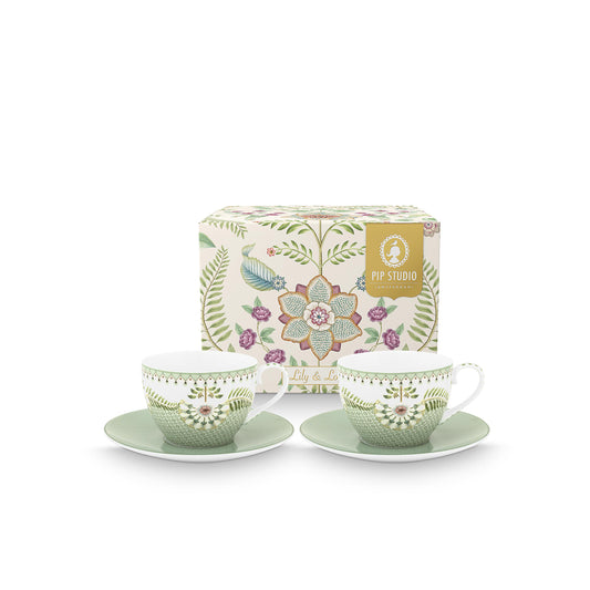 Set 2 ceşti 280 ml LOTUS GREEN