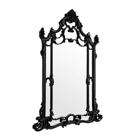 Oglinda cu rama neagra sculptata