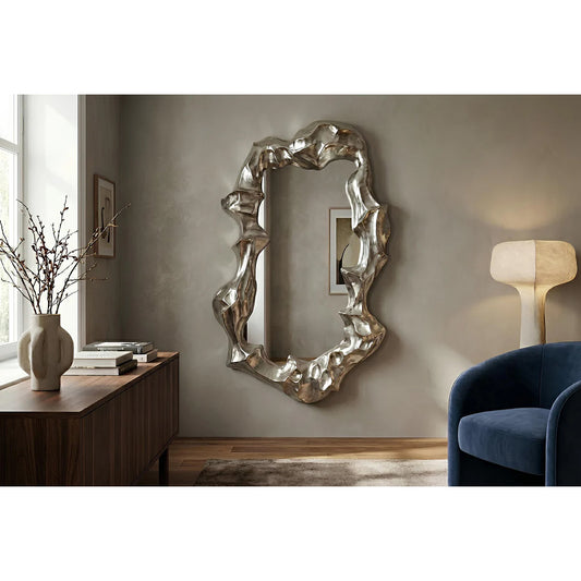 Oglindă Crater Silver 95x150 cm
