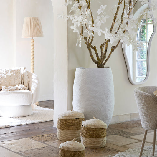 Vas alb SAVAR H 90 cm