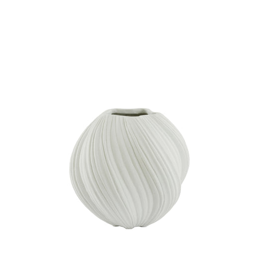 Vas decorativ alb AMARIS Ø34x32 cm