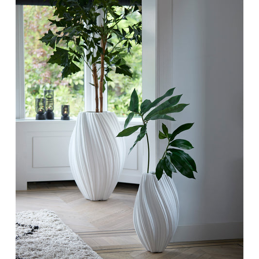 Vas decorativ alb AMARIS Ø30x52 cm