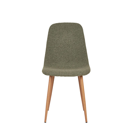 Scaun dining MARLO – bouclé verde olive